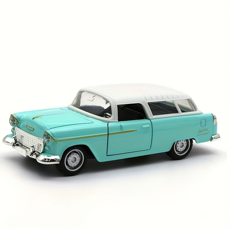 Simulation 1:36 Alloy Retro Classic Car Model Children's Toy Car Ornament Pull Back Car Double Door Can Open Boy Toy, As Halloween Gift