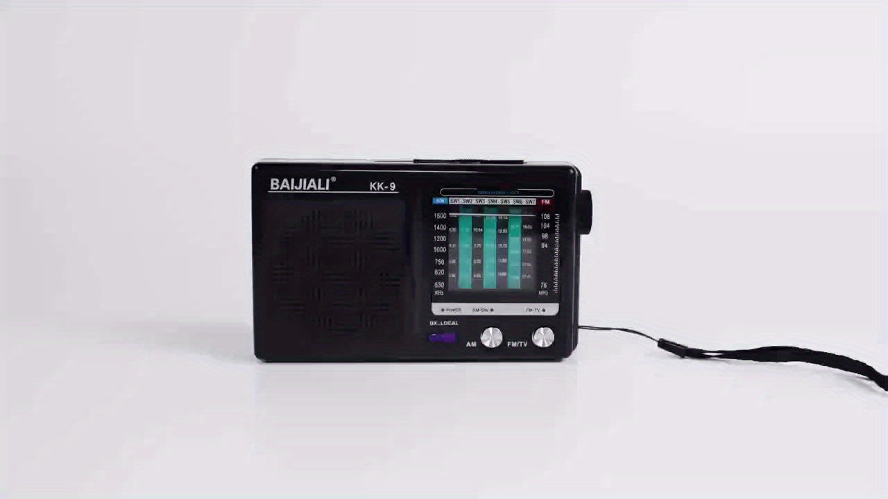 Portable Radio AM FM SW1-7, Transistor Radio with Loud Speaker, Headphone Jack, 2AA Battery Operated Radio, Pocket Radio for Indoor, Outdoor and Emergency Use KK-9