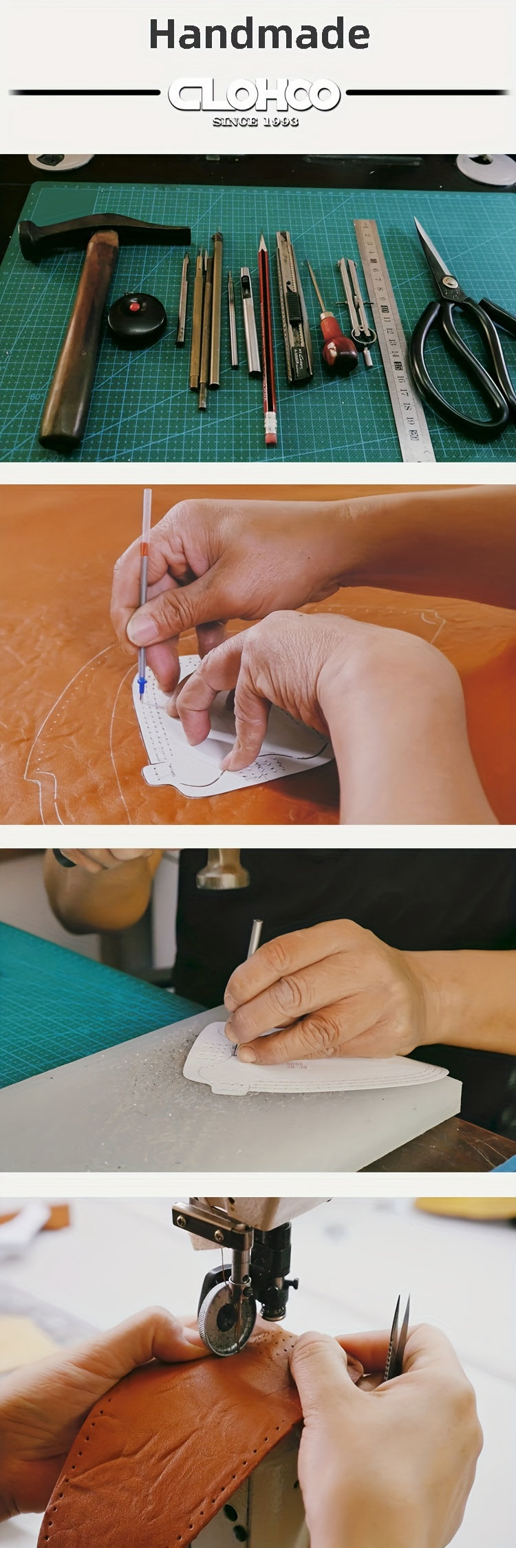 CLOHOO Men's Slip-On/Slip-Resistant Genuine Leather-like (Split Cowhide) Shoes - All-Season Casual &amp; Dressy -like Sneakers with PU, Non-Skid Rubber Sole, Black/Brown for Business, Vacation, Casual Attire (No Laces)