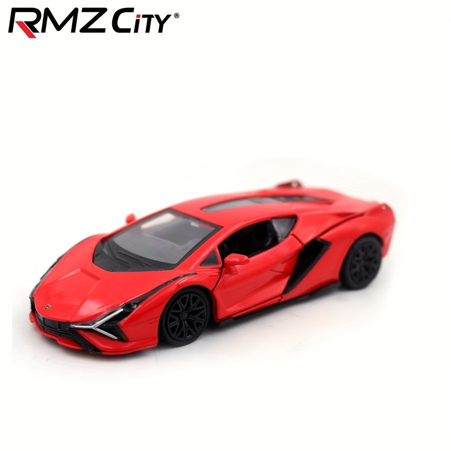 RMZ Simulation 1:36 Alloy Lamborghini Lightning Racing Car Model Children's Toy Car Decoration Backforce Car Model Boy Toy Birthday Halloween Christmas Gifts