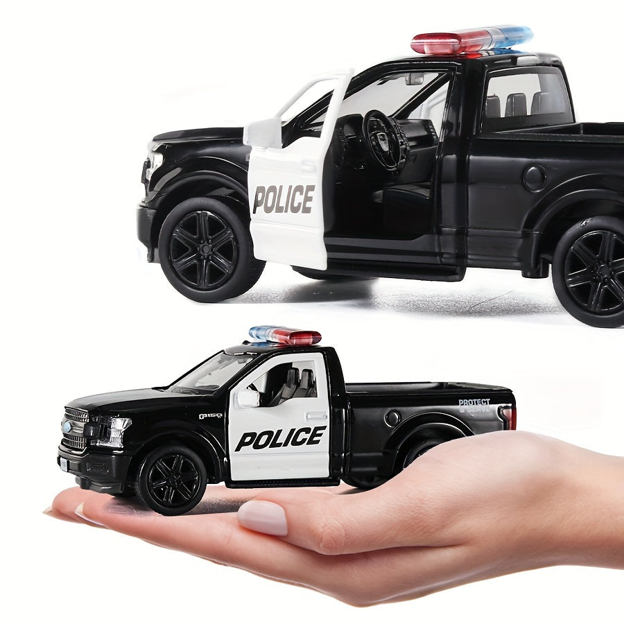 RMZ Simulation 1:36 Alloy Ford Pickup Truck Police Car Model Children'S Toy Car Ornament Pullback Car Children'S Toy Birthday Gift