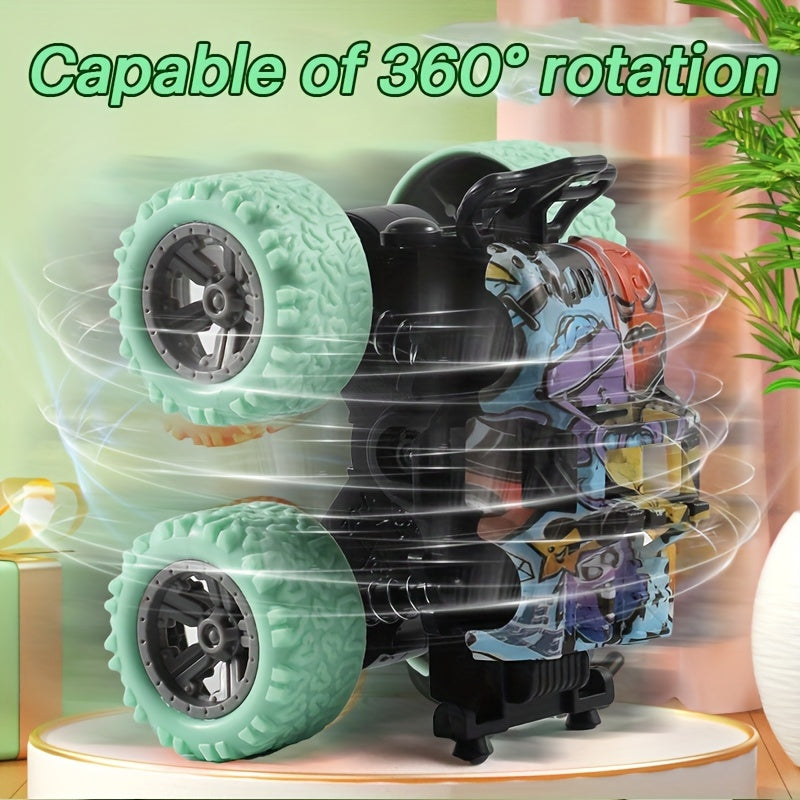 Police Car Rotatable Four-Wheel Drive Inertial Stunt Off-Road Vehicle Model Children'S Toy Boy Toy Car Stall Toy Inertial Off-Road Vehicle Toys Super Resistant Climbing, As Halloween Gift for Winter