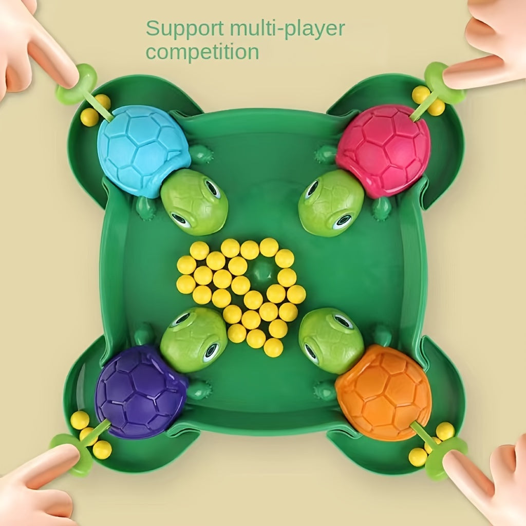 Interactive Children's Toy: Little Turtle Eating Beans, Grabbing Beads, Parent-child Desktop Game for Halloween Christmas Gift