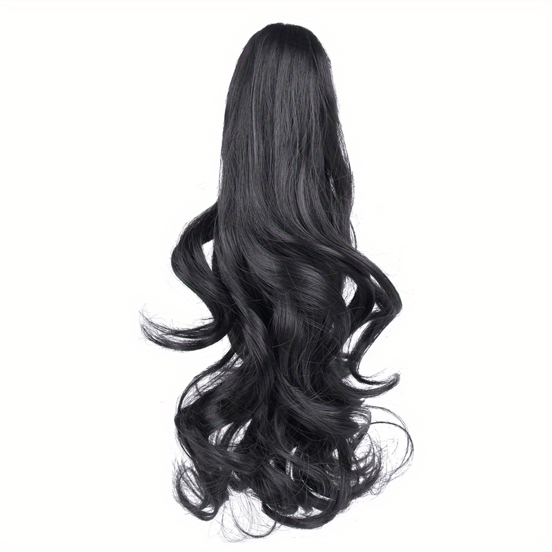 Claw Clip In Body Wave Hair Extensions Long Curly Wavy Ponytail Hair Extensions Synthetic Hair Pieces for Women Girls, Quick Hairstyle, Clip In Hair, Fashionable Wig, Loose Wave, Durable Clipins, High Quality Extensions, Wavy