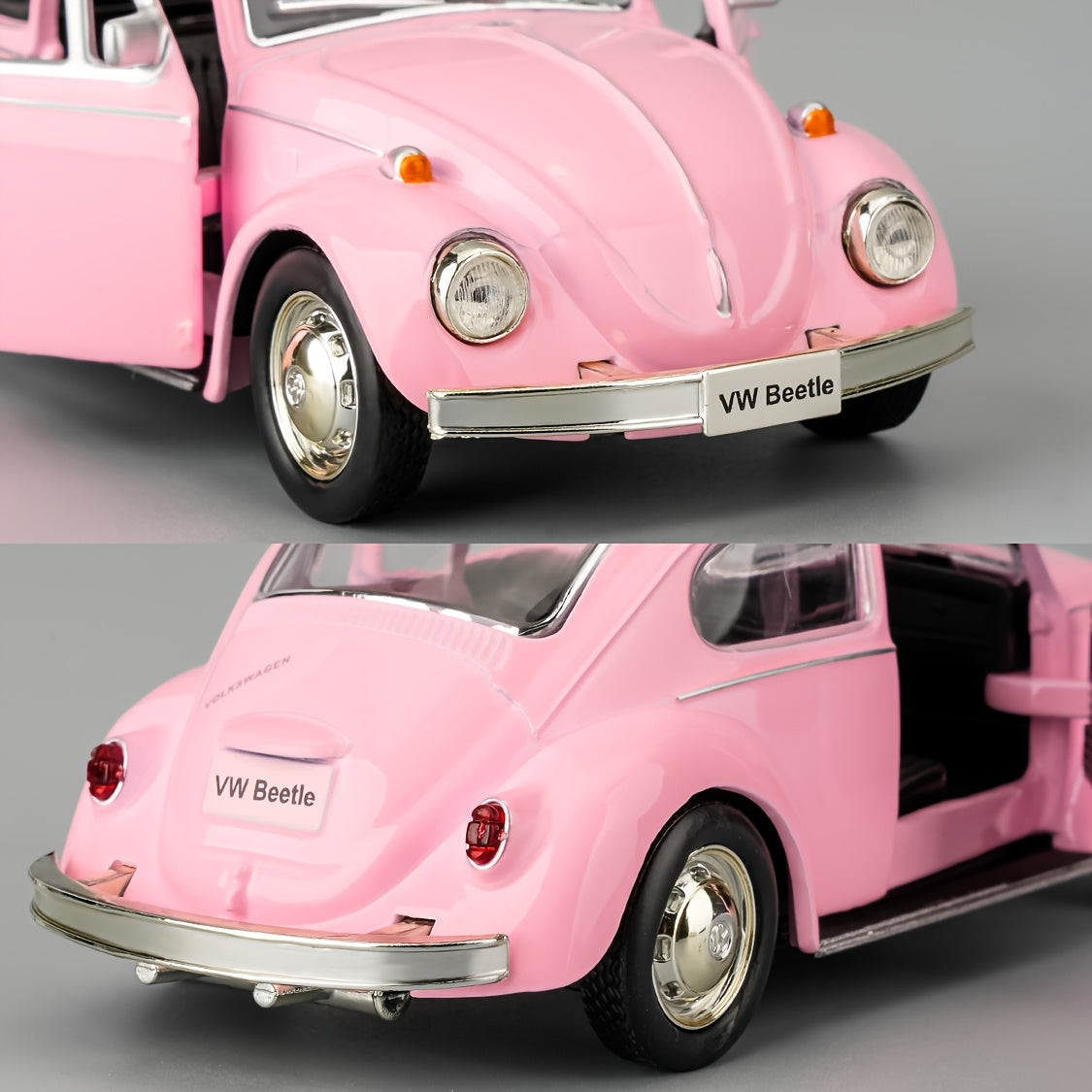 RMZ CITY 1:36 Volkwagen Beetle 1967 Toy Car, Diecast Zinc Alloy Pull Back Model CarDoors Open, Collection Kids Toy For Aged 3 And Up, Unisex