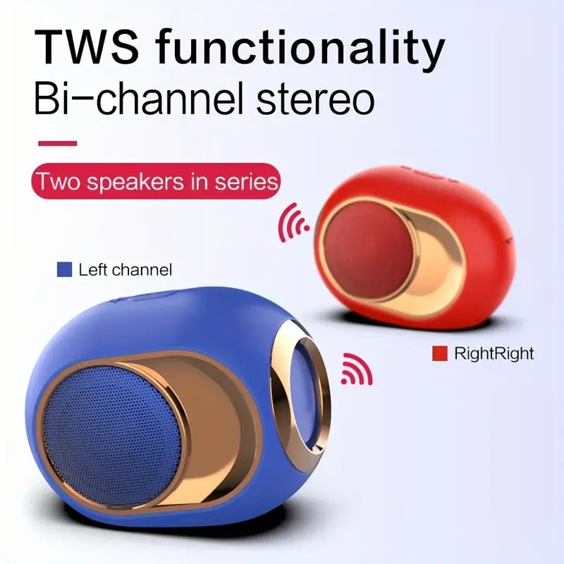 TWS X6 Wireless Speaker: Portable Outdoor Amplifier with Intelligent Noise Reduction, FM Radio, TF U Disk & More - Perfect Gift for Men & Women!