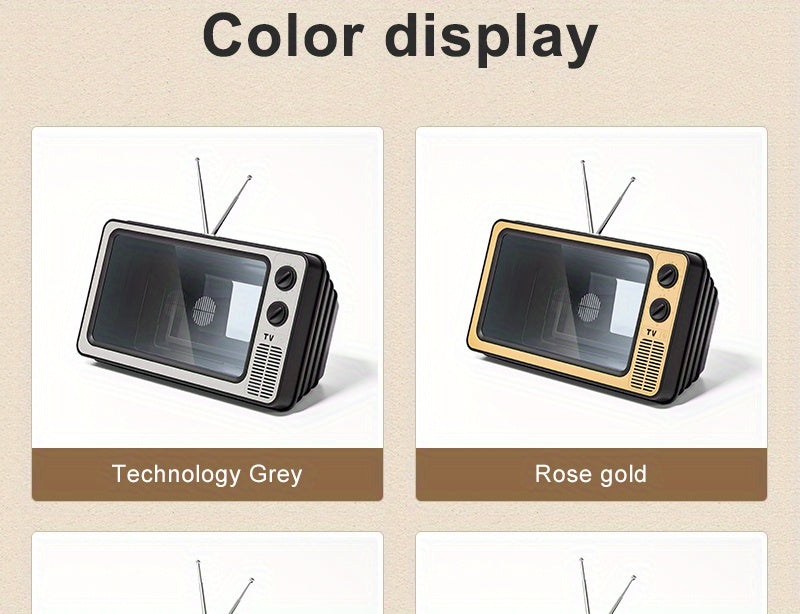 12-Inch Retro TV Shape Phone Screen Amplifier - Screen Expanders & Magnifiers for Movies, Videos, and Games - 3D Magnifier Screen Extender with Phone Stand Compatible with All Smartphones