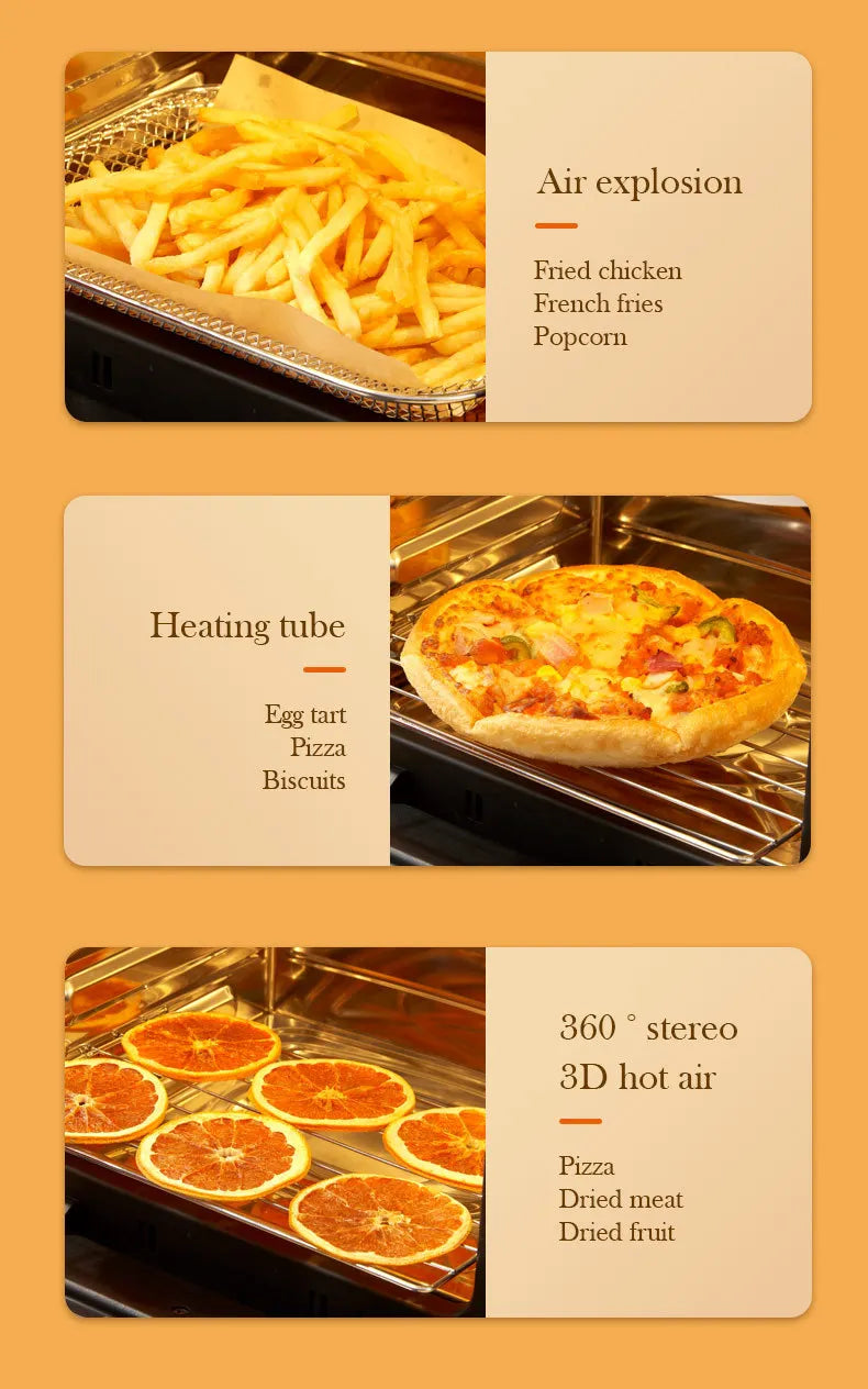 10L Large Capacity Electric Air Fryers Oil-free Automatic House