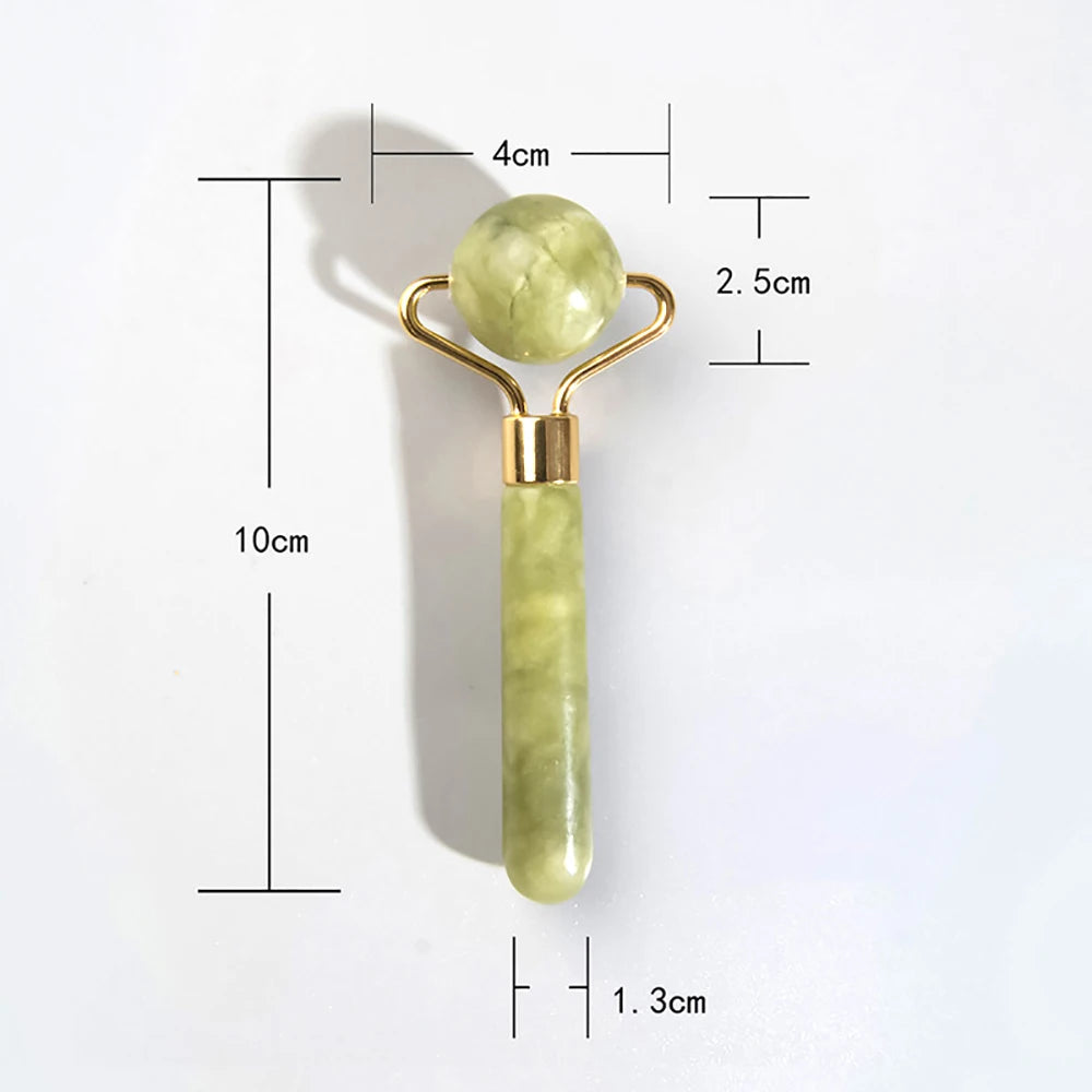 1PC Natural Jade Face Roller Massager Face Neck Body Eye Massage Anti Aging Wrinkles Beauty Slimming Therapy SPA Skincare Tool
