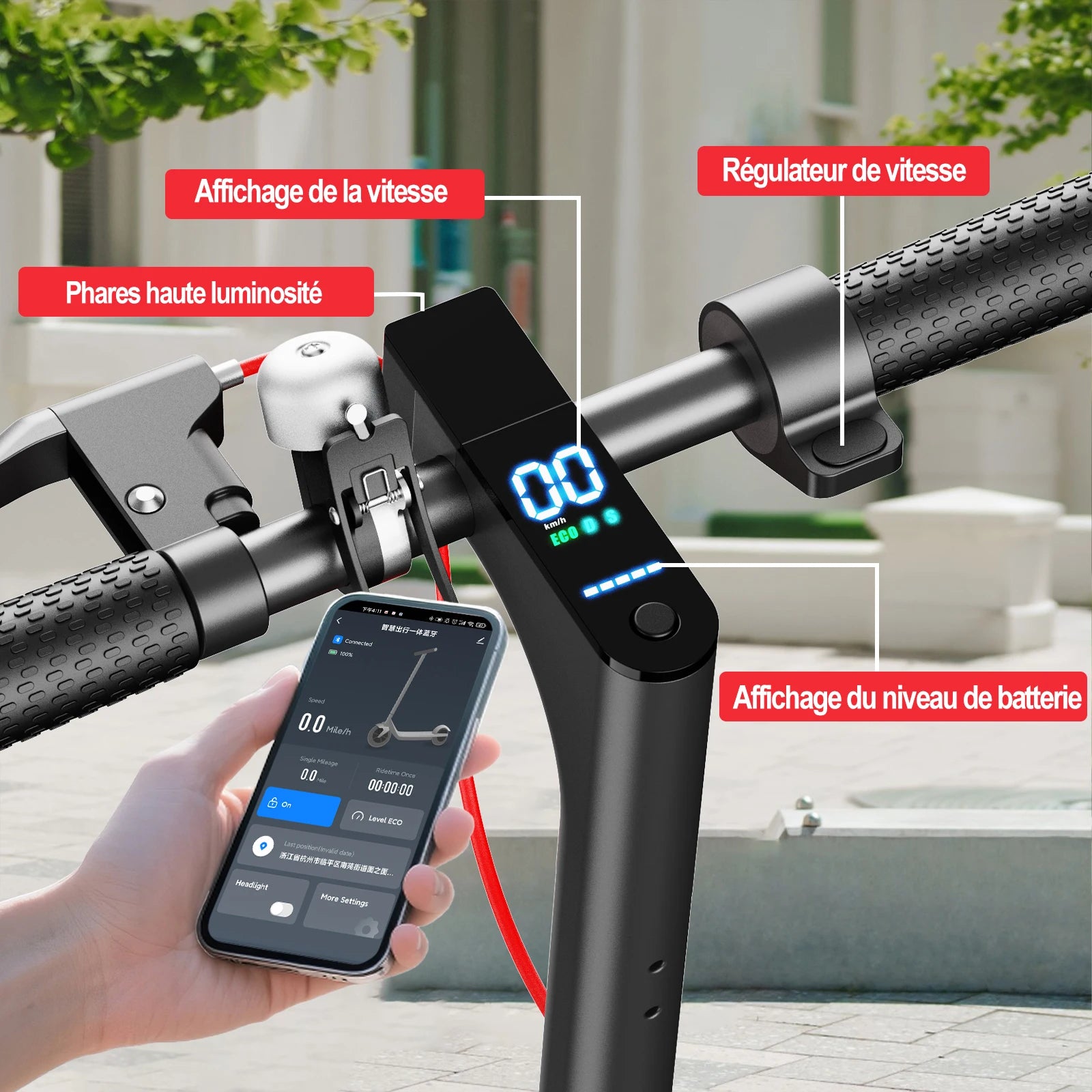 Adult TODIMART T3 electric scoot 350W engine powerful 36V 7.8AH 20-30KM lightweight APP