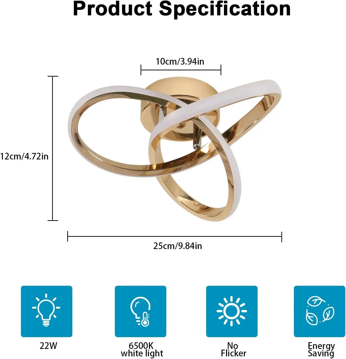 LED Ceiling Light,Modern LED Ceiling Light,Curved Design Ceiling Lamp for Bedroom,Living Room,Kitchen,Hallway