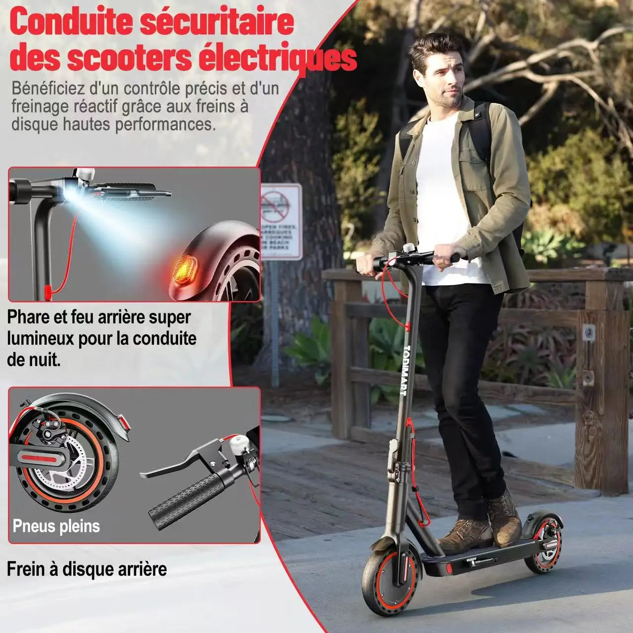 Adult TODIMART T3 electric scoot 350W engine powerful 36V 7.8AH 20-30KM lightweight APP