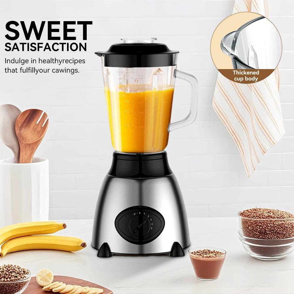 1.5L 850W Blender with Dual Blades Multifunctional Wall Breaker Ice Crusher Juicer Smoothie Maker for Home Kitchen Drinks Meats