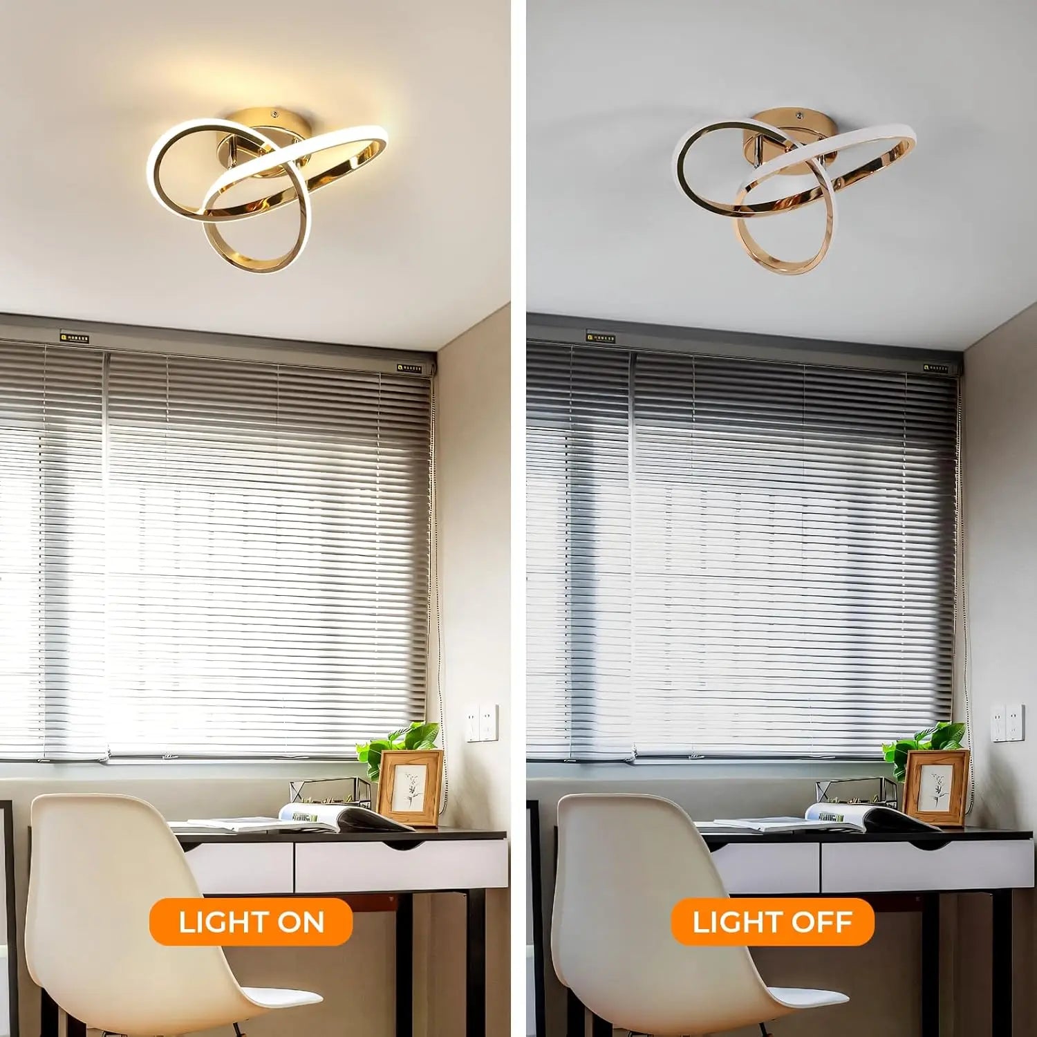 LED Ceiling Light,Modern LED Ceiling Light,Curved Design Ceiling Lamp for Bedroom,Living Room,Kitchen,Hallway