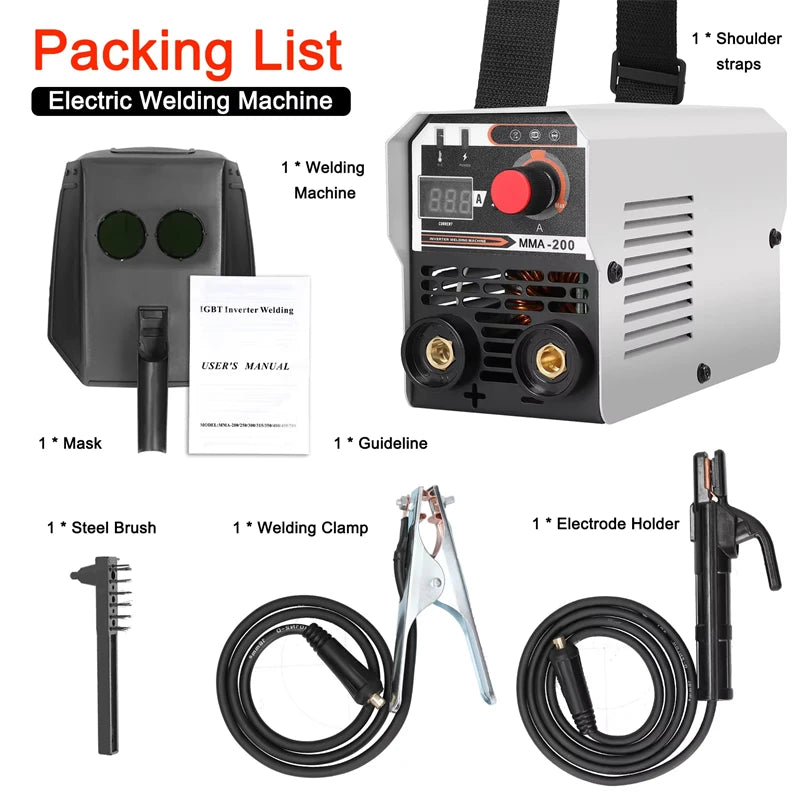 2 In 1 MIG MMA Welding Machine IGBT DC invert Welder Automatic Wire Feeding Contact Welding Non-Gas-shielding Arc Welder