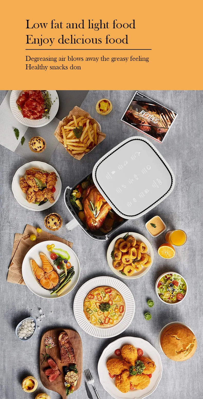 10L Large Capacity Electric Air Fryers Oil-free Automatic House