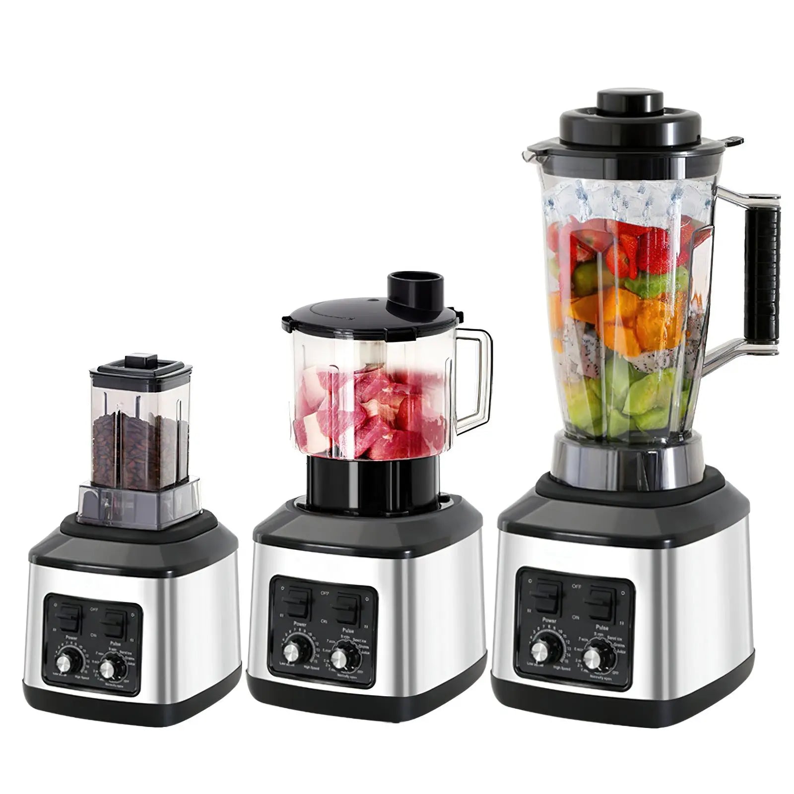 3 in1 9500W Heavy Duty Grade Blender Mixer Juicer High Power Food Processor Ice Smoothie Bar Fruit Blender