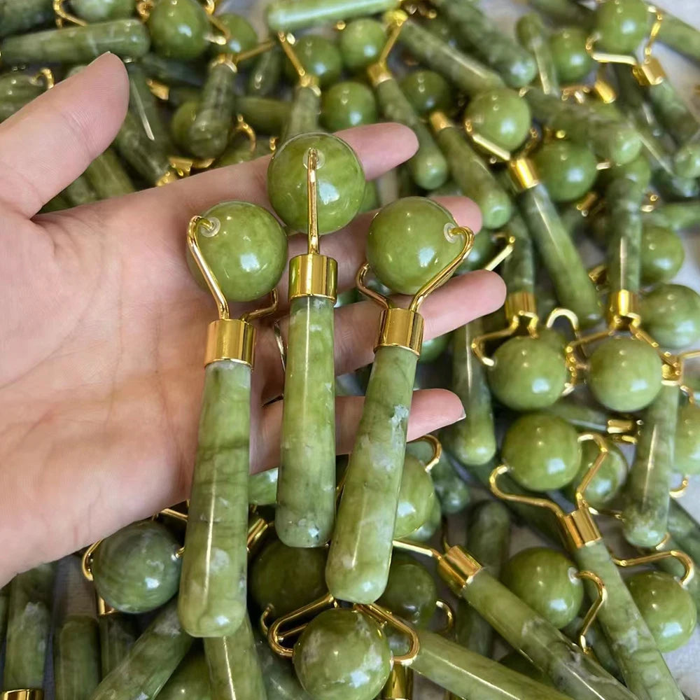 1PC Natural Jade Face Roller Massager Face Neck Body Eye Massage Anti Aging Wrinkles Beauty Slimming Therapy SPA Skincare Tool
