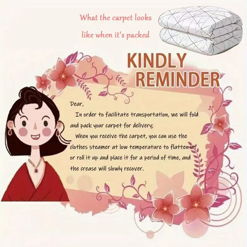 VIKAMA Christmas Pink Carpet Snowman Castle Floor Mat Living Room Carpet Bedroom Bedside Rug Soft Doormat Welcome Carpet Home De