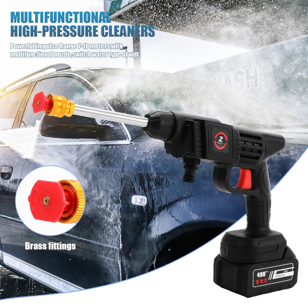 1500W Cordless High Pressure Washer Spray Water Gun Car Wash Pressure Water Cleaning Machine for Makita 18V Battery