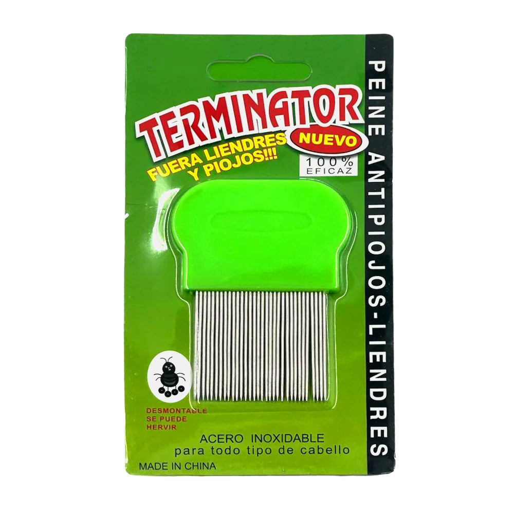 Custom Logo Classic Style Stainless Steel Lice Nit Comb ABS/PC Plastic Handle Home Use Portable Hair Brush