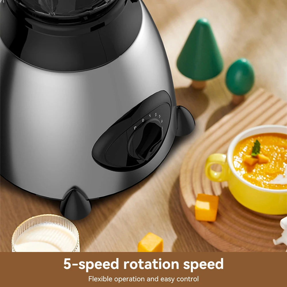 1.5L 850W Blender with Dual Blades Multifunctional Wall Breaker Ice Crusher Juicer Smoothie Maker for Home Kitchen Drinks Meats