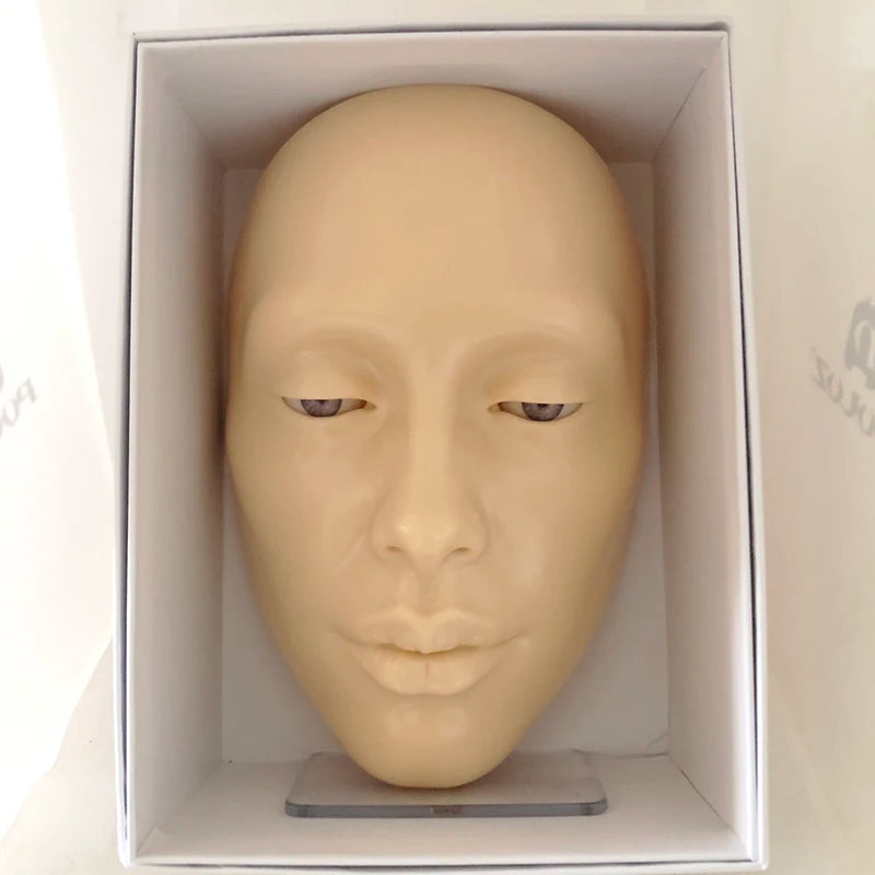 Maquillage Plein visage Pratique Modèle 5D Silicone Bionique Peau Mannequin Œil sourcil Cils Ombre à paupières pour débutant Maquilleur