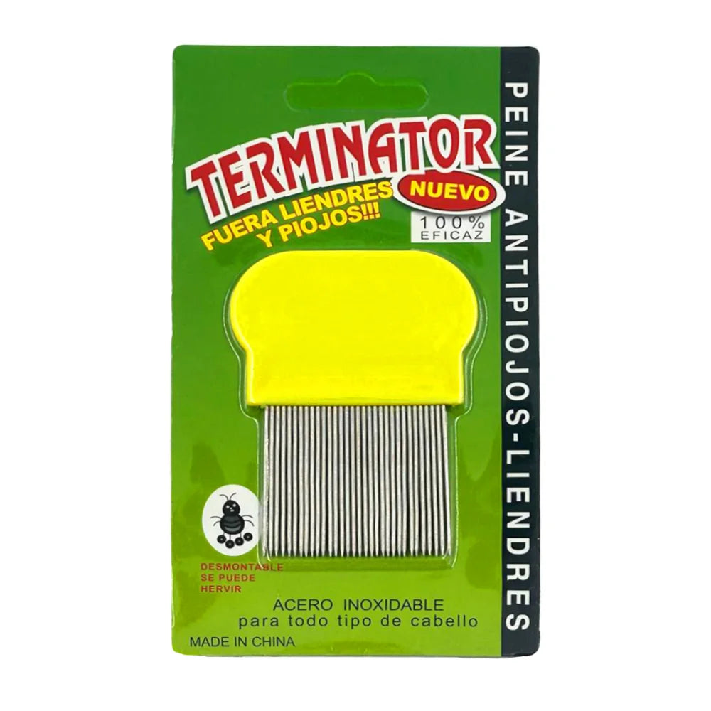 Custom Logo Classic Style Stainless Steel Lice Nit Comb ABS/PC Plastic Handle Home Use Portable Hair Brush