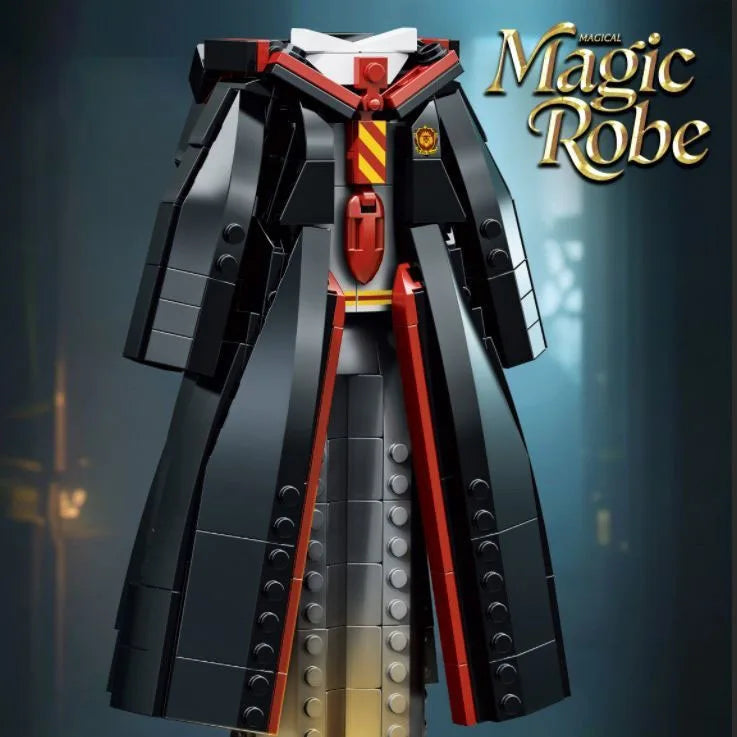 Black Magic Robe Top Building Blocks Children's Toy Assembly Educational Model Set, Suitable for Halloween Gift Giving!