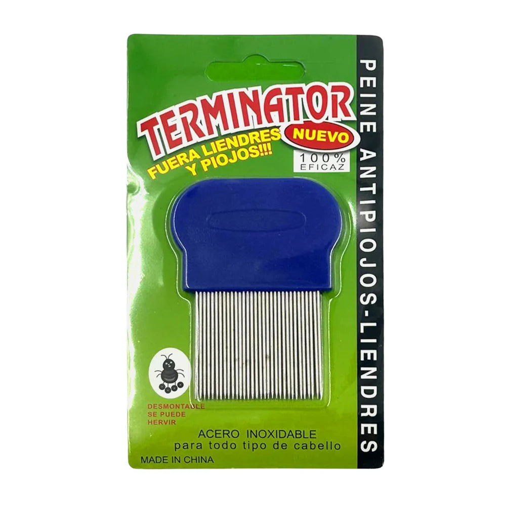 Custom Logo Classic Style Stainless Steel Lice Nit Comb ABS/PC Plastic Handle Home Use Portable Hair Brush