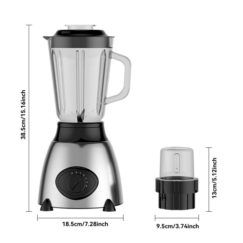 1.5L 850W Blender with Dual Blades Multifunctional Wall Breaker Ice Crusher Juicer Smoothie Maker for Home Kitchen Drinks Meats