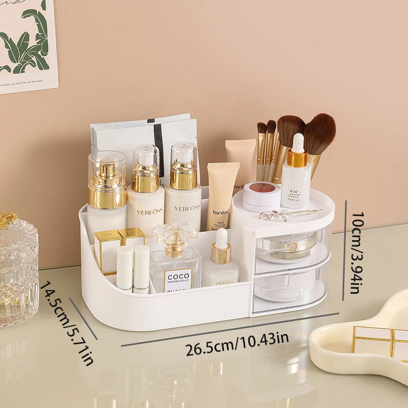 Boîte de rangement cosmétique avec tiroir