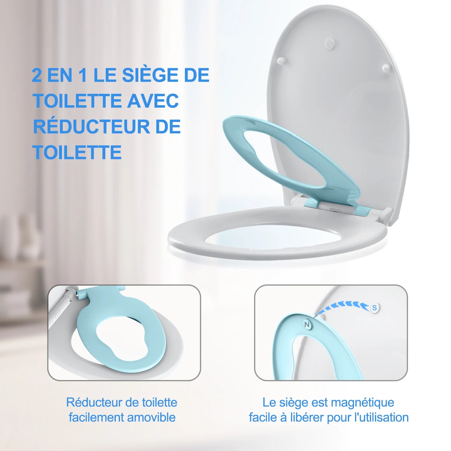 TODOT flidding family toilet glasses with child seat magnetic drop brake and adjustable Hip-bbts01bj