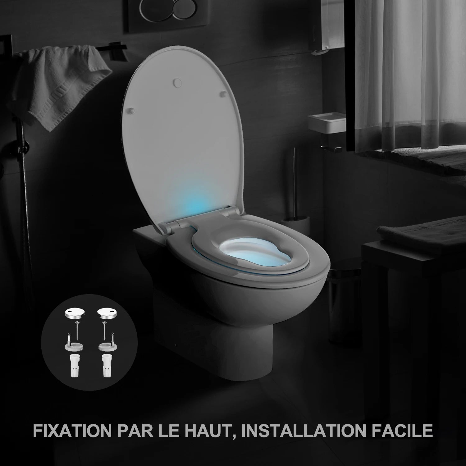 TODOT flidding family toilet glasses with child seat magnetic drop brake and adjustable Hip-bbts01bj