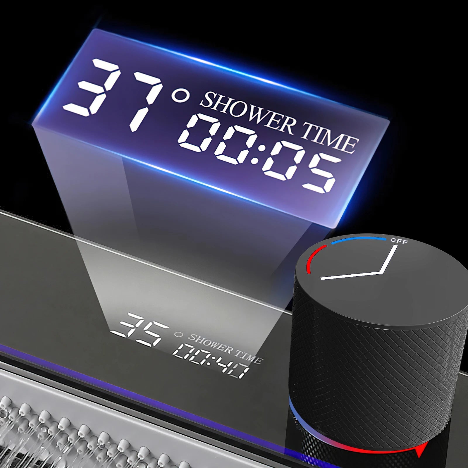 304 Stainless Steel Waterfall Kitchen Sink Large Single Slot Integrated Digital Display Faucet Set Soap Dispenser Cup Washer