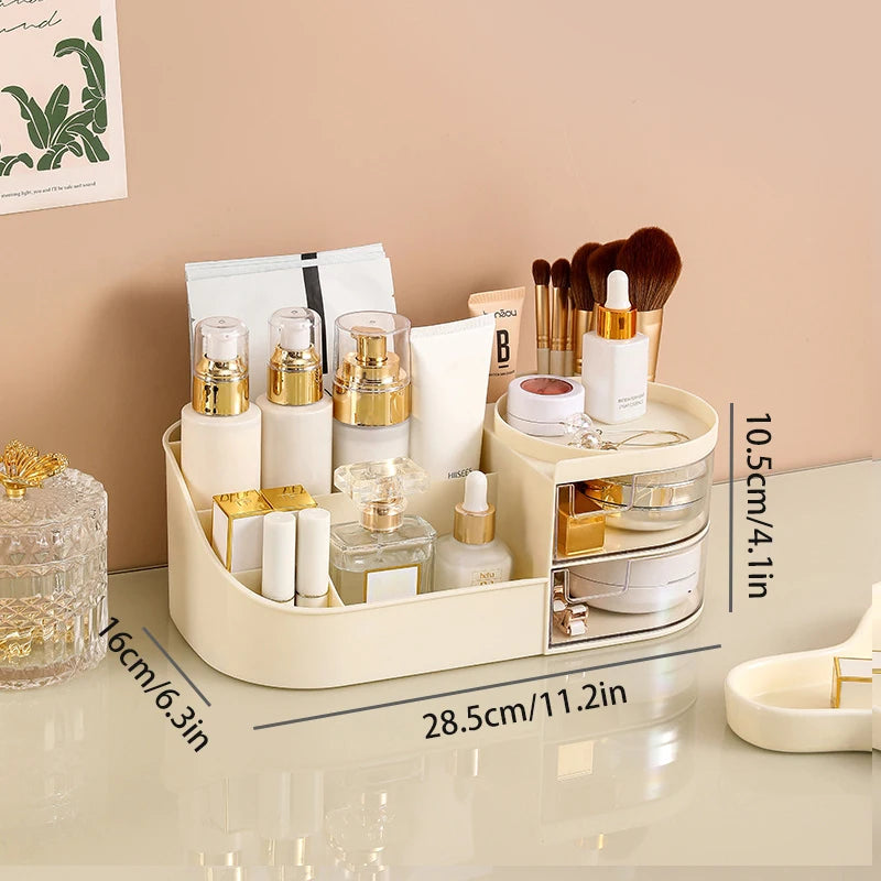 Boîte de rangement cosmétique avec tiroir