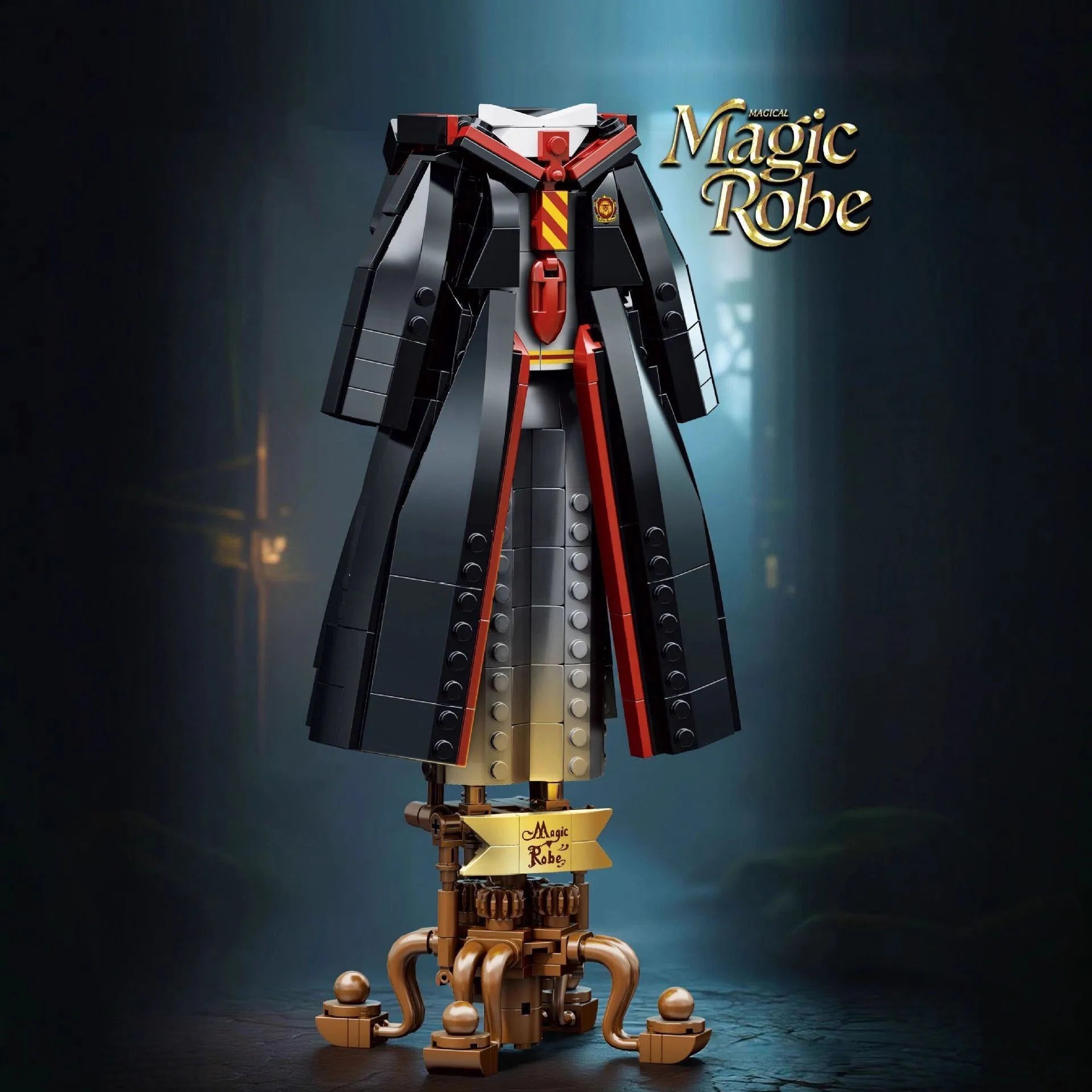 Black Magic Robe Top Building Blocks Children's Toy Assembly Educational Model Set, Suitable for Halloween Gift Giving!