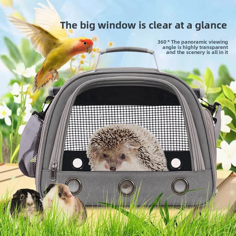 Portable Bird Travel Carrying Box Transport Bird Cage with Stainless Steel Tray Pet Multifunctional Parrot Bird Bag Outdoor