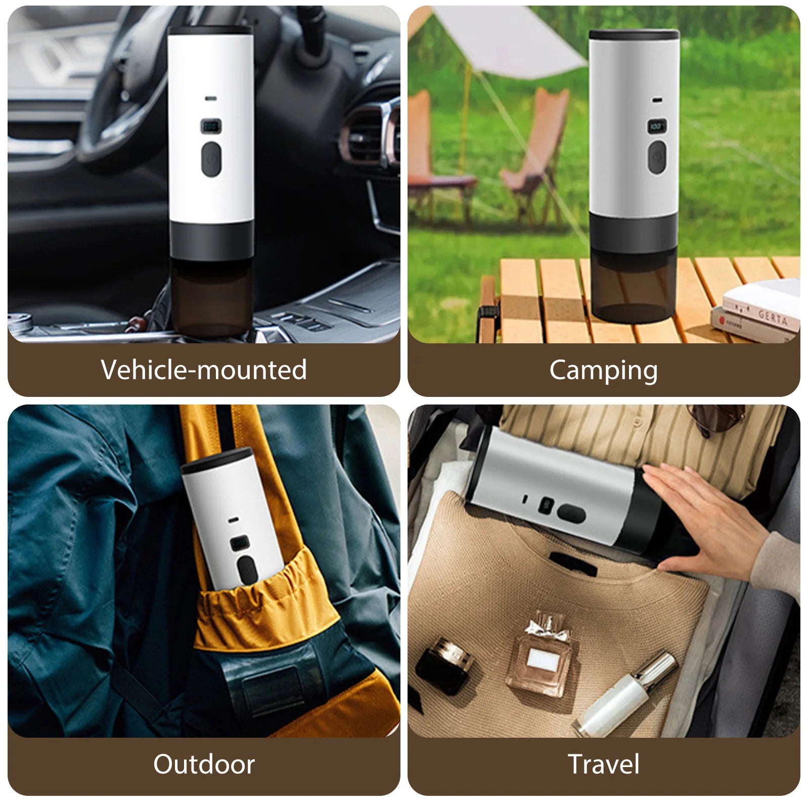 Portable Electric Capsule Coffee Maker Espresso Pot Cordless Heating Pump Press Coffee Maker Travel and Car 3 in 1 Coffee Pot