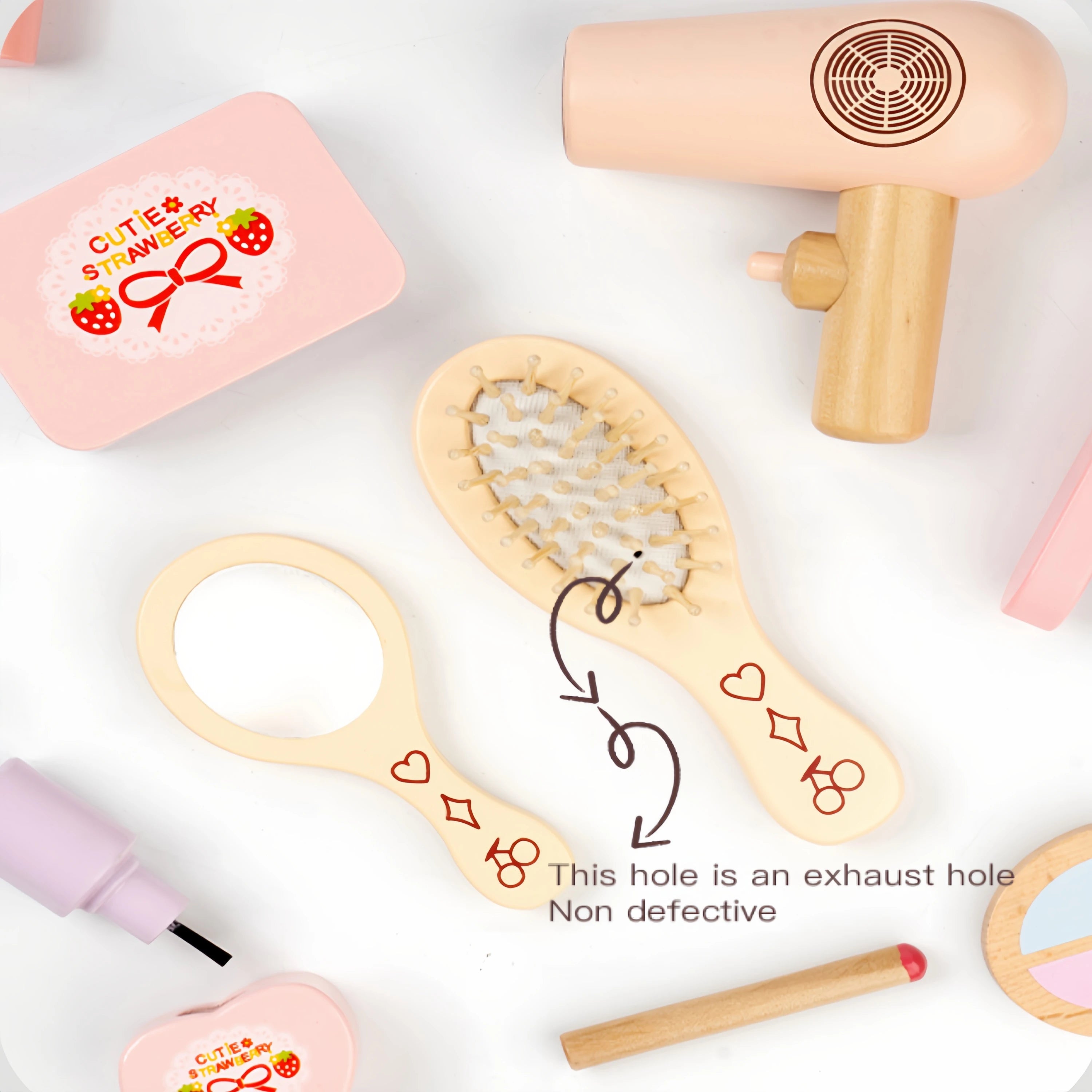 Ensemble de jouet en bois cosmétique pour filles