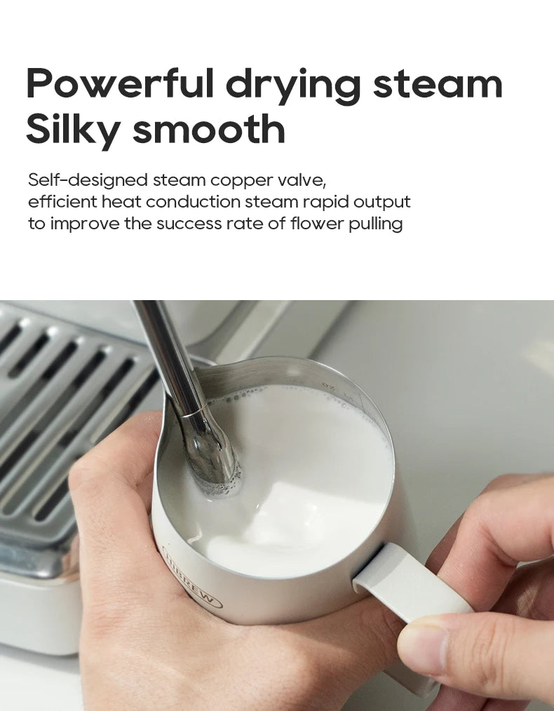 HiBREW H10plus Semi Automatic Espresso Coffee Machine DIY Function 20Bar Pressure Temperature Adjustable For Cappuccino & Latte