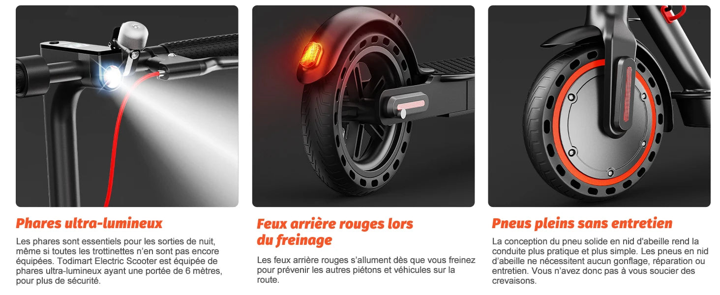 Adult TODIMART T3 electric scoot 350W engine powerful 36V 7.8AH 20-30KM lightweight APP