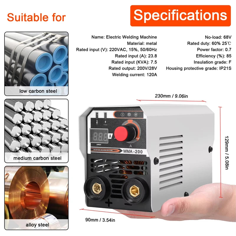 2 In 1 MIG MMA Welding Machine IGBT DC invert Welder Automatic Wire Feeding Contact Welding Non-Gas-shielding Arc Welder