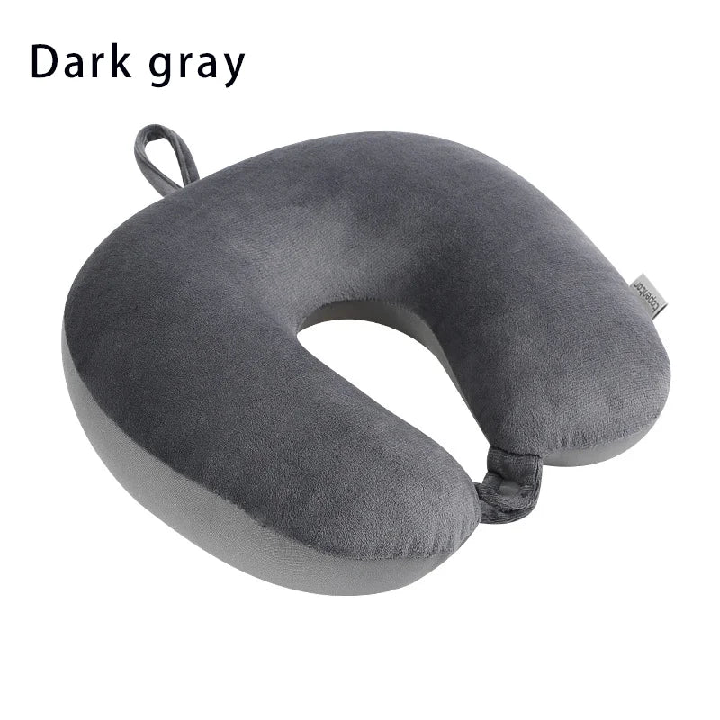 Travel pillow neck pillow airplane travel car rest pillow home office travel neck pillow snap button with soft cover