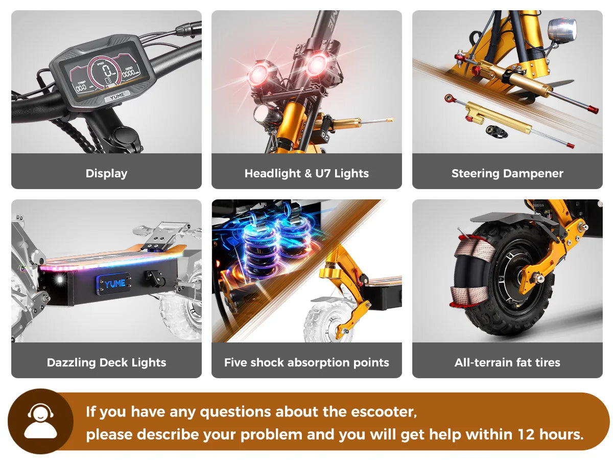 For YUME 60v X11+ Dual Motor Electric Scooter 11 Inch Big Wheel Foldable Kick Scooter New Road Electric Vehicle