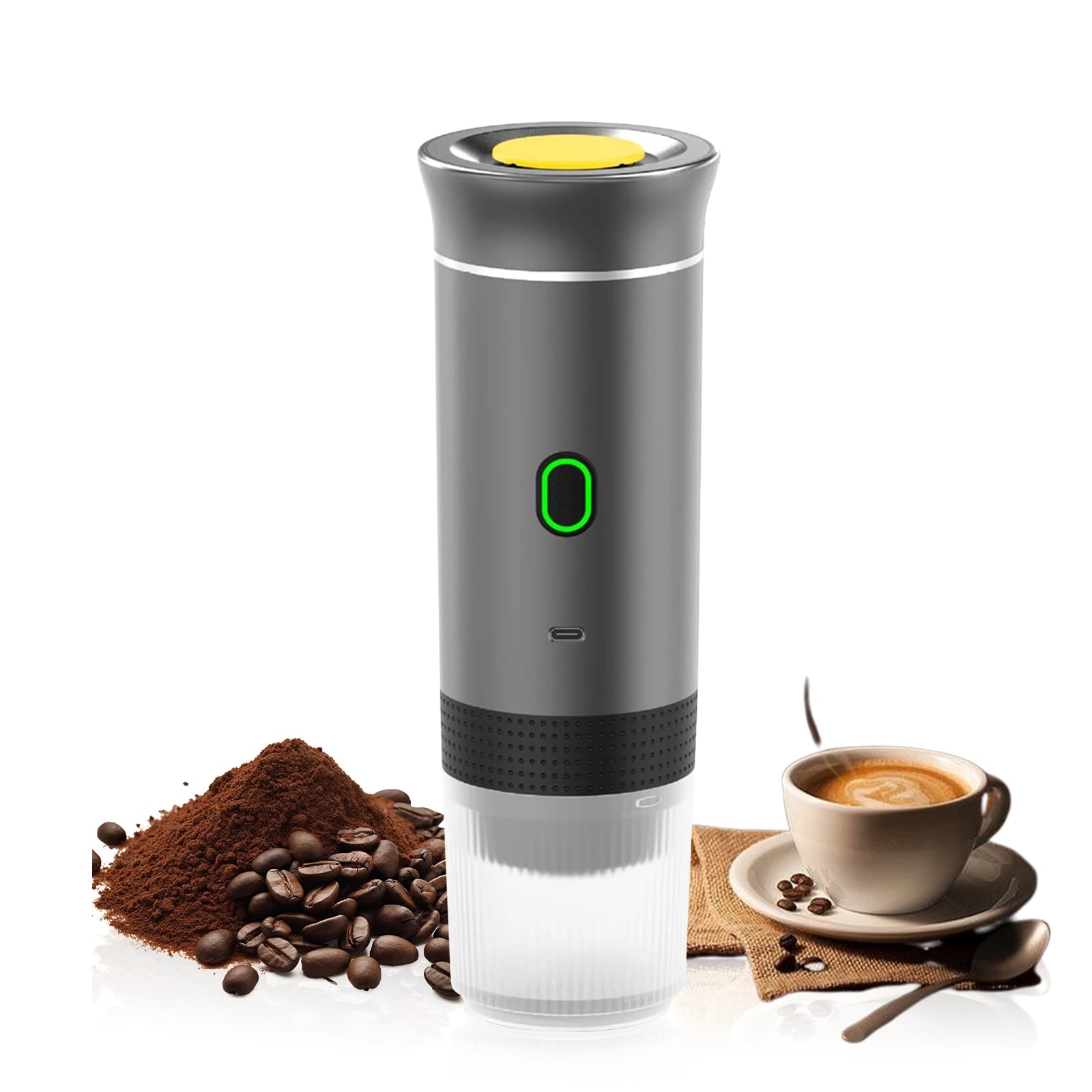 Portable Electric Capsule Coffee Maker Espresso Pot Cordless Heating Pump Press Coffee Maker Travel and Car 3 in 1 Coffee Pot