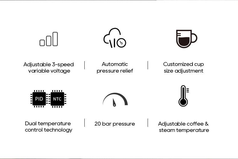 HiBREW H10plus Semi Automatic Espresso Coffee Machine DIY Function 20Bar Pressure Temperature Adjustable For Cappuccino & Latte