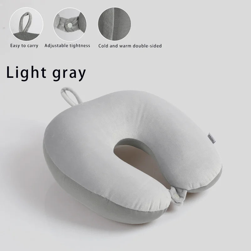 Travel pillow neck pillow airplane travel car rest pillow home office travel neck pillow snap button with soft cover