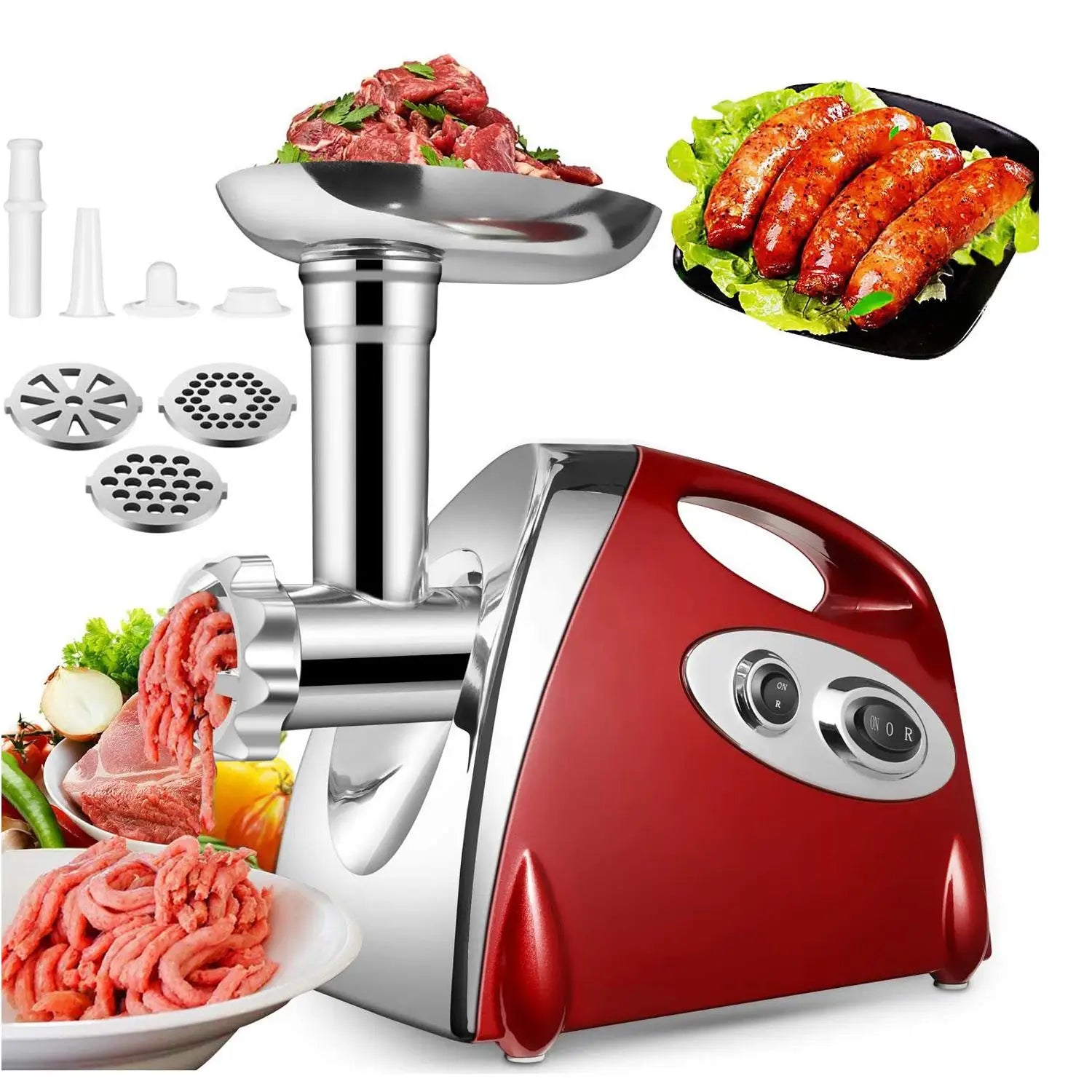 Electric meat grinder with biscuit prefix, can be processed by pressing the button, easy to operate and clean