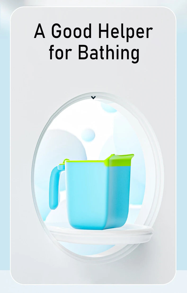 Baby Bath Rinse Cup Newborn Baby Shower  Spoons Child Washing Hair Cup for Bathing Kids Bath Tool